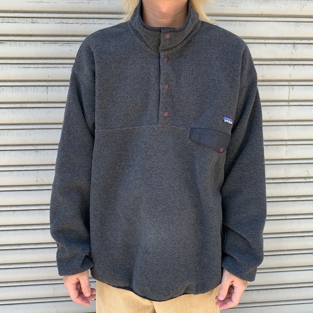 00s メキシコ patagonia シンチラスナップT フリース グレー XL