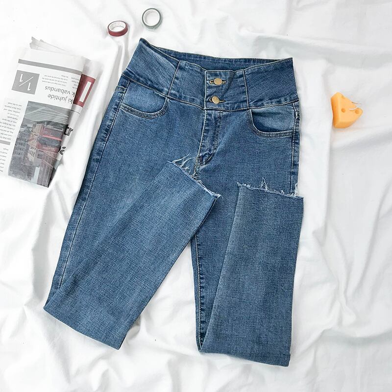 パンツ オータムハイウェストウェストスリムジーンズ スキニー 秋物 ドラファッションホール86642218626