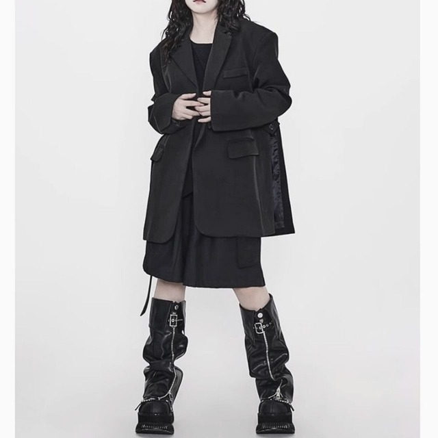 Bold slit trench coat C0749