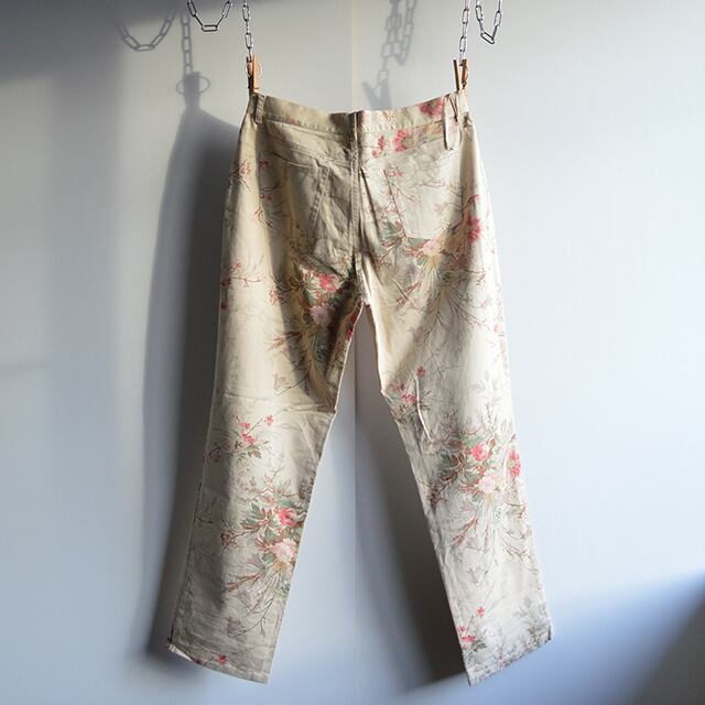 【極美品×希少】Ralph Lauren シルク100 花柄 フレアパンツ 極美品×希少】Ralph Lauren シルク100 花柄 フレアパンツ