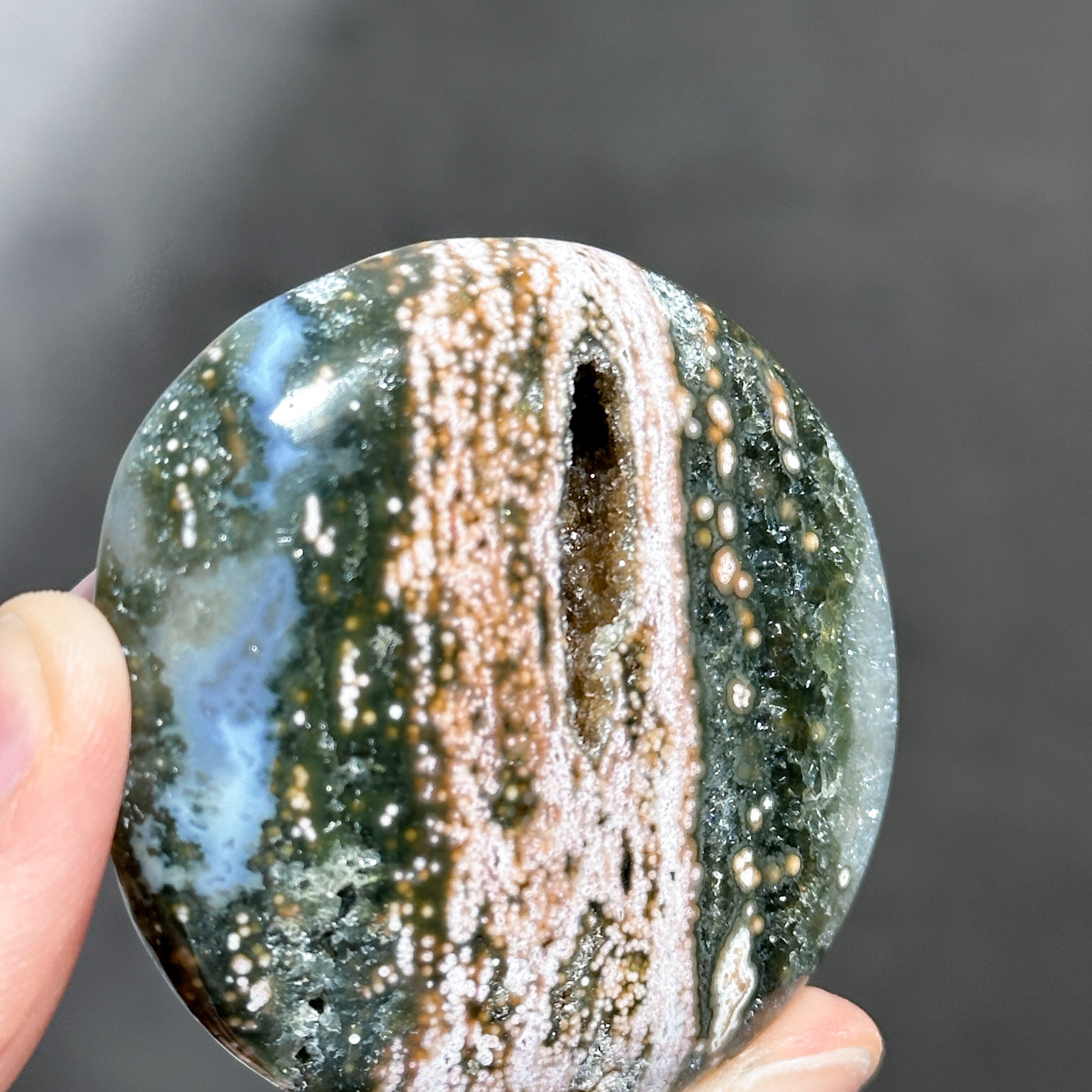 オーシャンジャスパー パームストーン43◇ Ocean Jasper ◇天然石