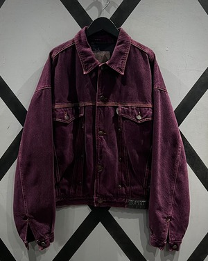 【X VINTAGE】80’s “ESPRIT” Bordeaux Color Vintage Denim Jacket