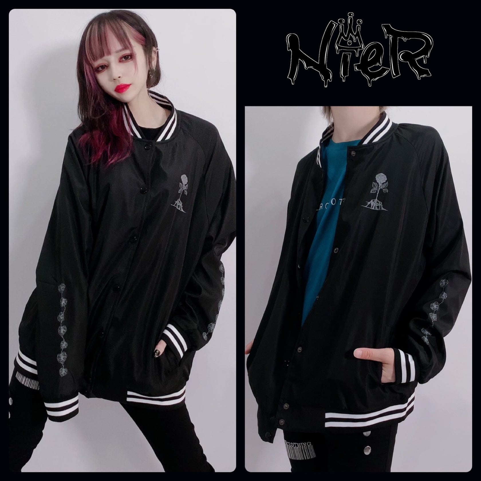 NieR ROSE BLOUSON JACKET（内ポケット付き）