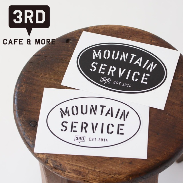 3RD [サード] MOUNTAIN SERVICE STICKER [GO-ST-0013] マウンテンサービスステッカー・ステッカー・シール・キャンプ・アウトドア ・車 [2022SS]