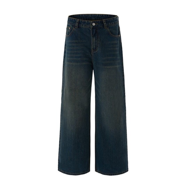 Vintage straight denim pants 0012