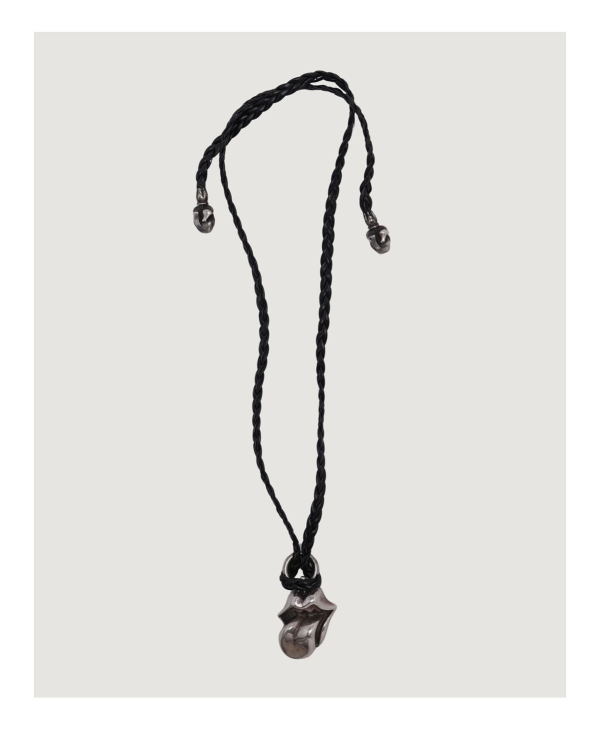 CHROME HEARTS クロムハーツ Rolling Stones Pendant on Braided 