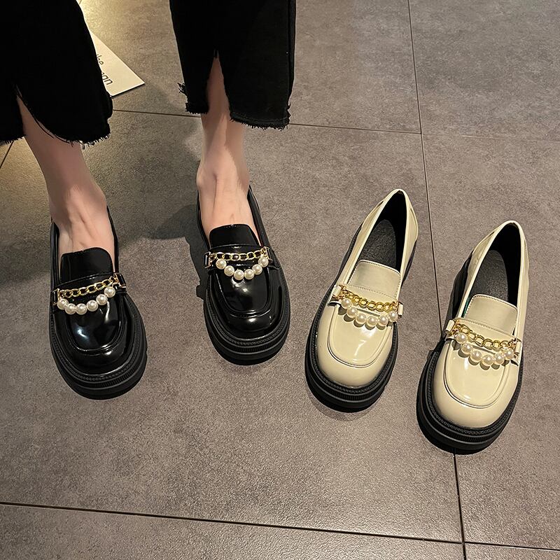 シングルスプリングオータムスタンダードレザー 靴 シューズ レトロ 春物 秋物 ラウンドトー 部族の婦人靴19663217691