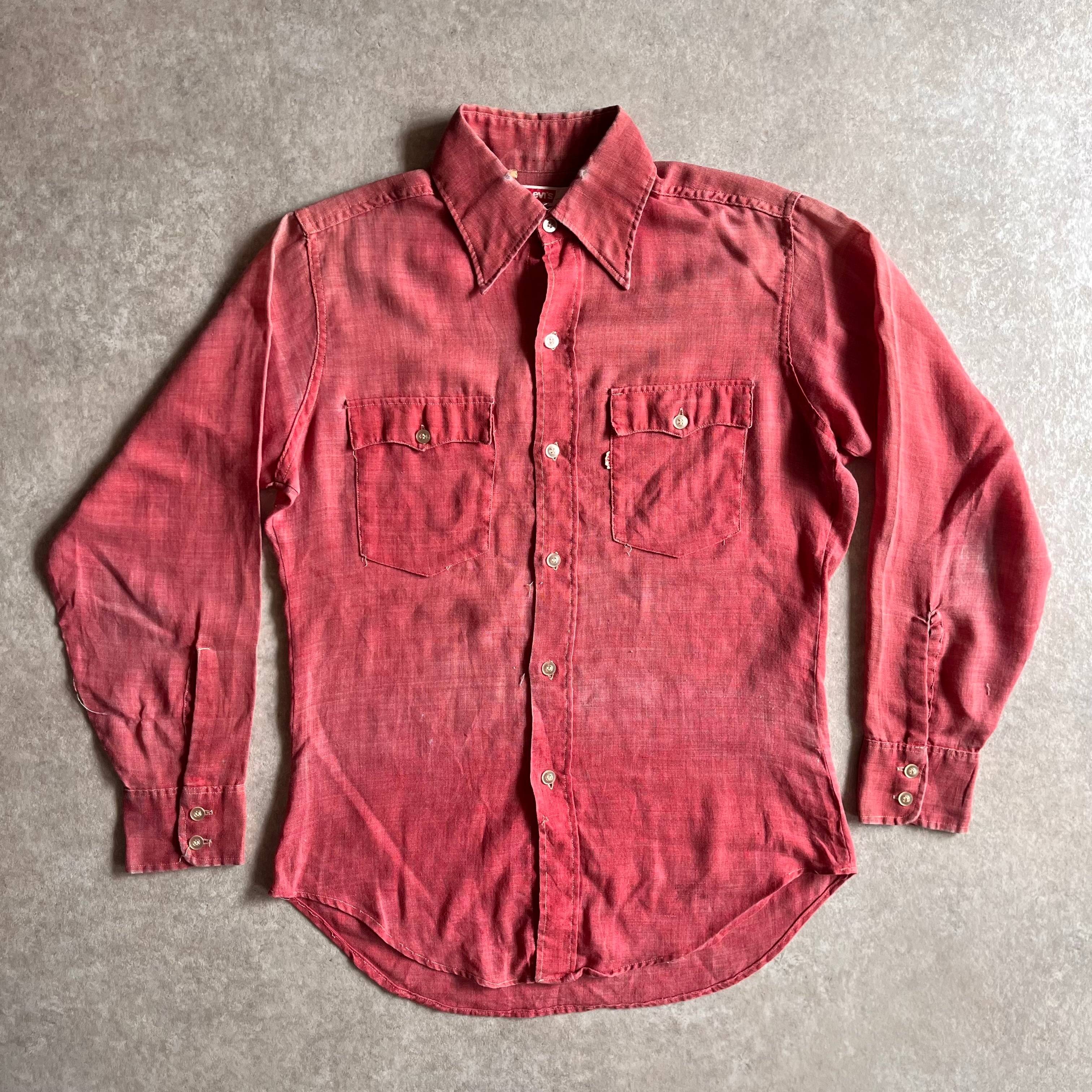 1970s Levi's "Big E" L/S Shirt M位 G688