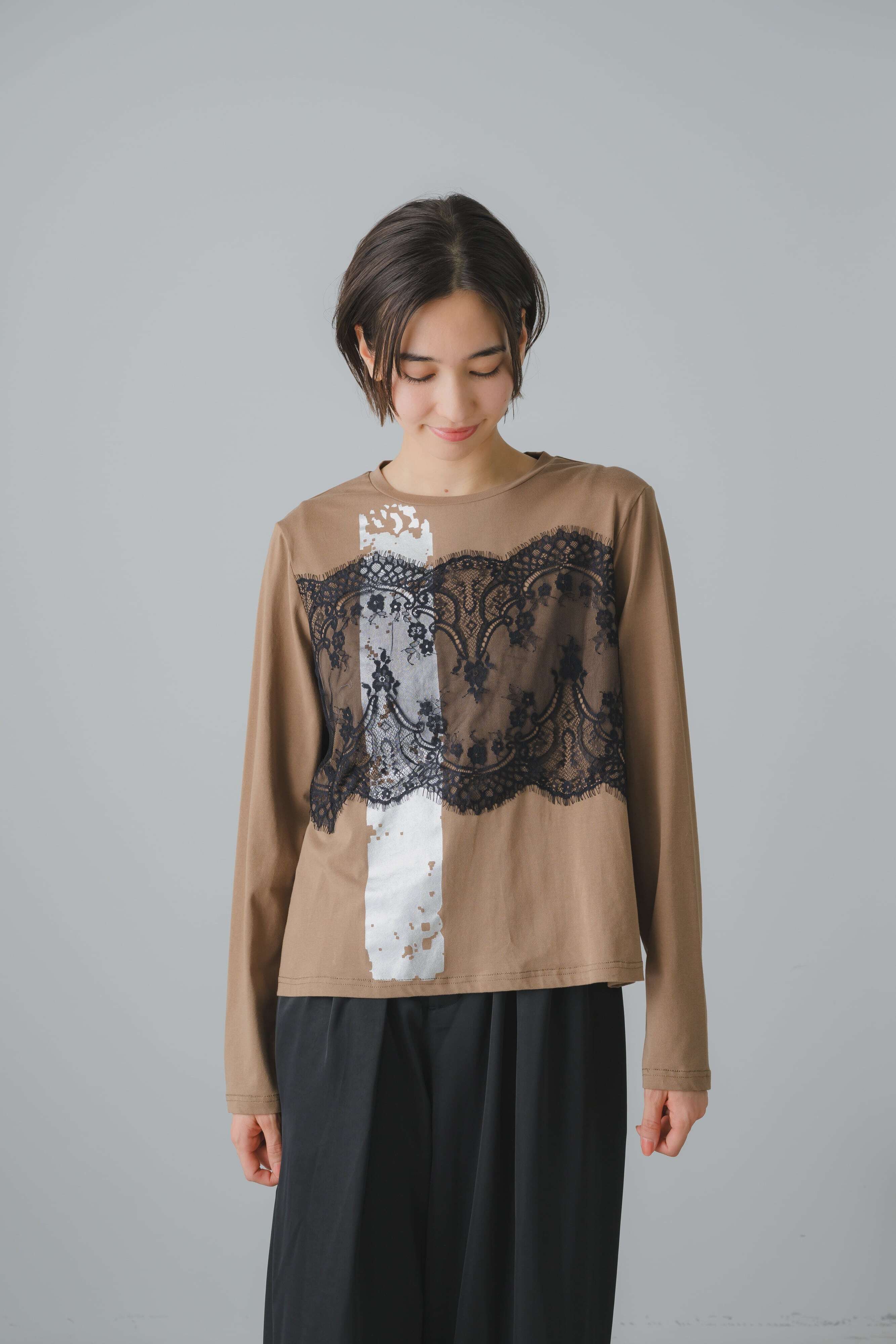 レースコンビTシャツ