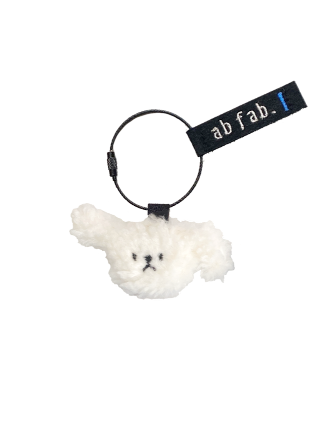 [ab fab.] White dog ( Key ring ) 正規品 韓国ブランド 韓国代行 韓国通販 韓国ファッション ab fab abfab