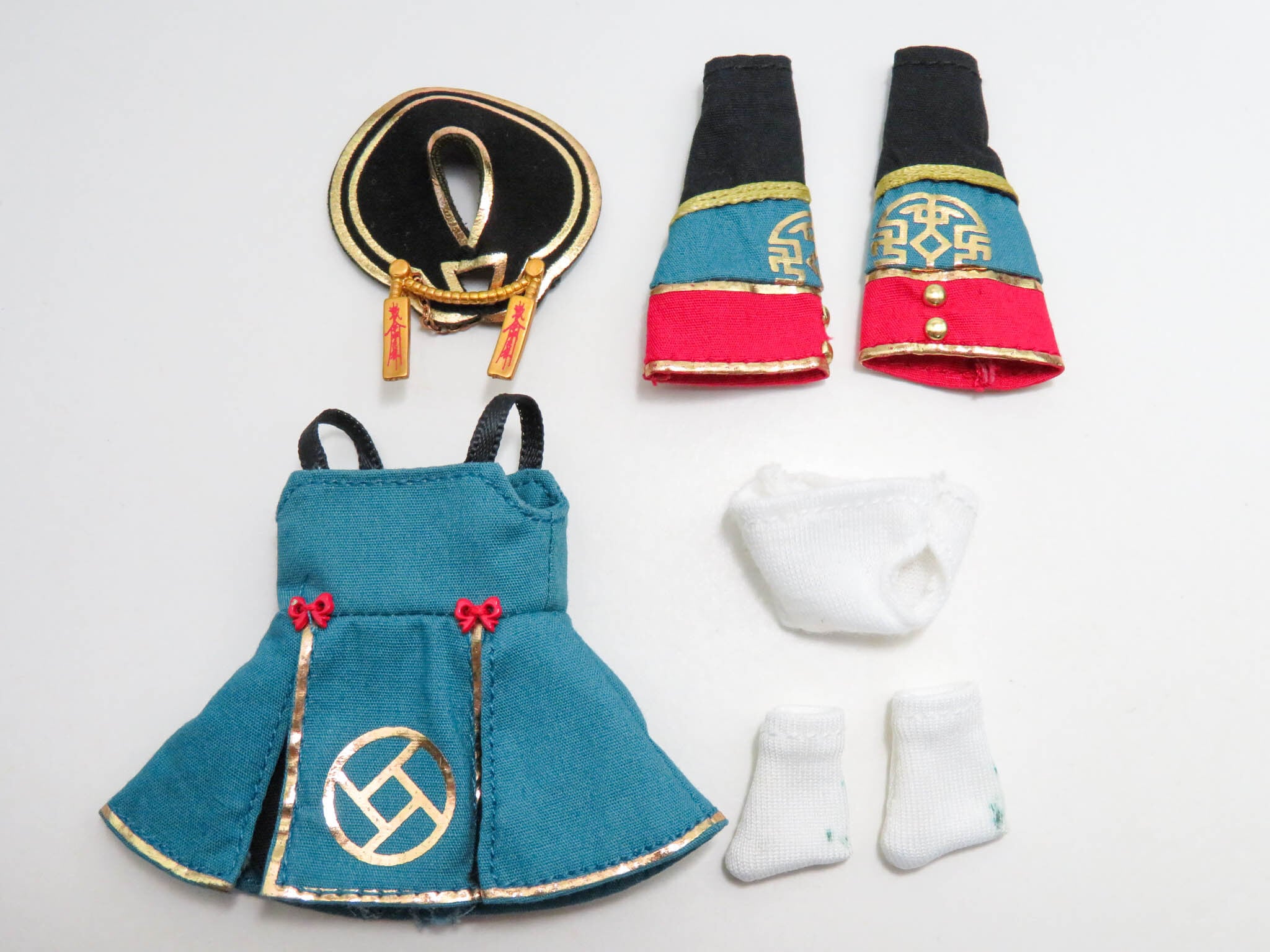再入荷(A-ランク)ねんどろいどどーる 中華風 キョンシー双子 ジンジャー ワンピース 長袖 つけ襟