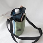 サコッシュ / Hemp cotton pocket sacoche /オリーブ & サックス ブルー