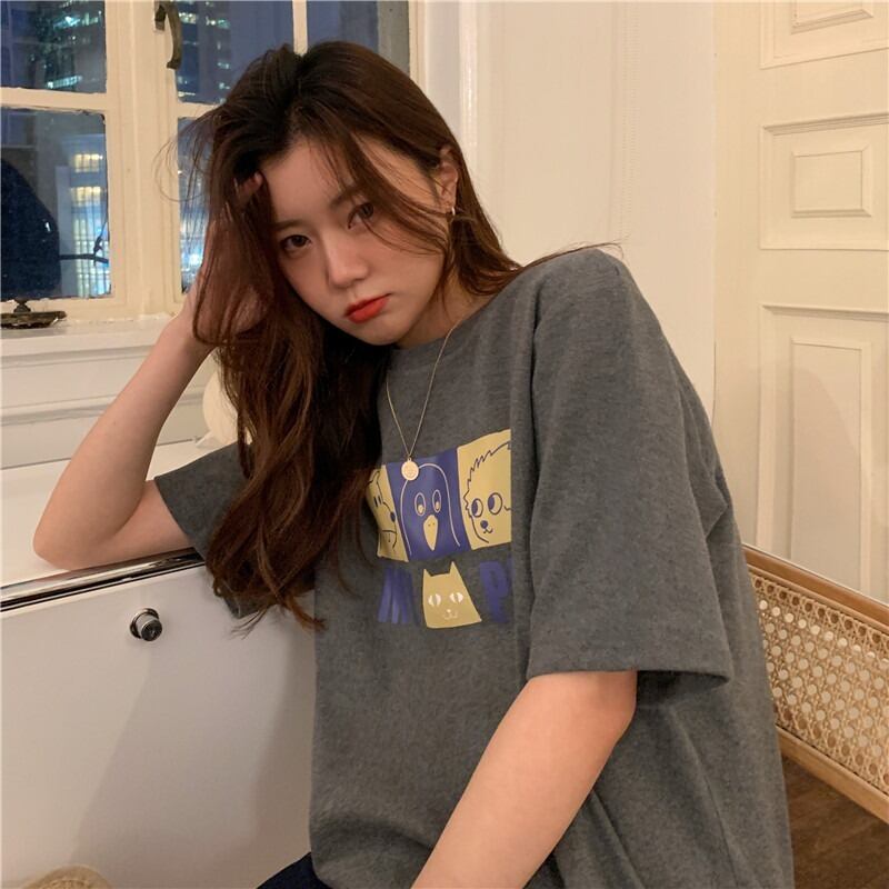 Tシャツ スプリングルーズ薄手グレートップス 春物 YY-ファッション72452958581