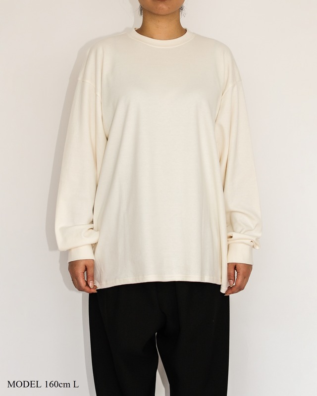 【ECO SAMPLE】ミディアムコットンTシャツ/アッシュホワイト/XL size