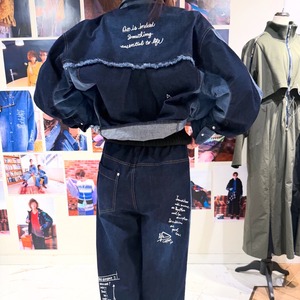 アウラアイラ AULA AILA GRAFFITI DENIM PANTS