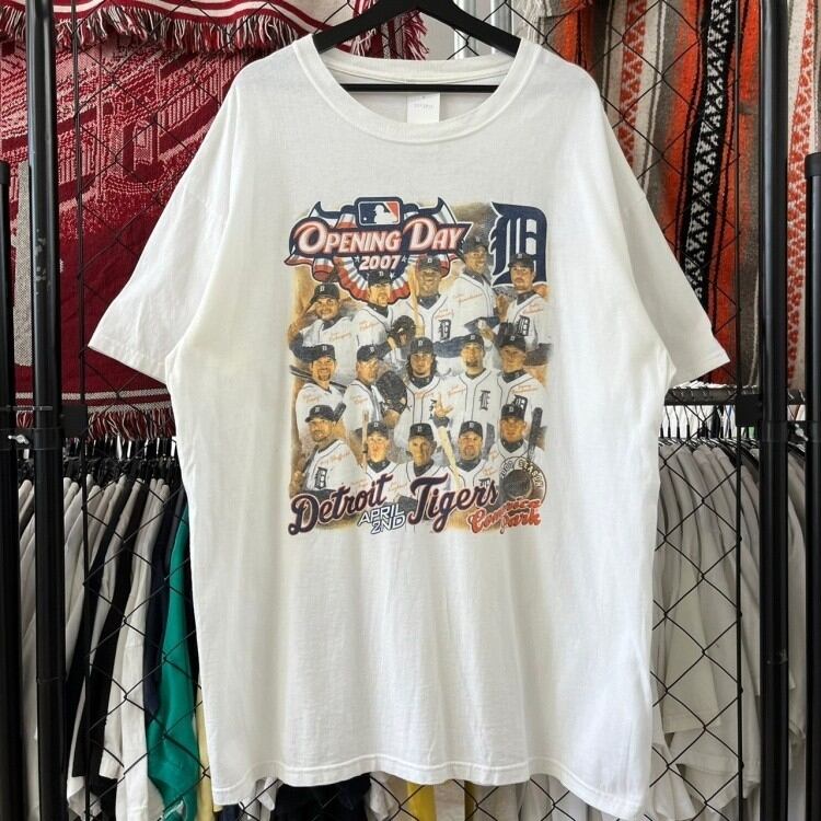 90年代 MLB DETROIT TIGERS デトロイトタイガース スポーツプリントTシャツ USA製 メンズM ヴィンテージ /eaa326881