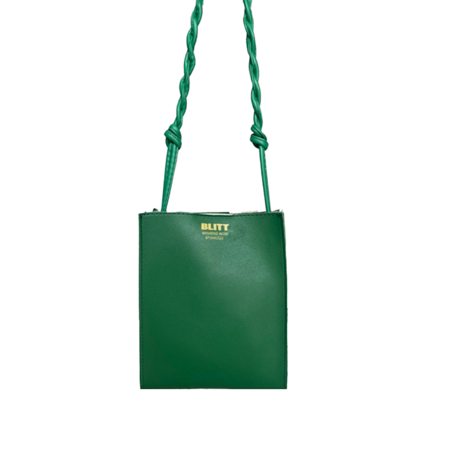 KNOT ECO LEATHER SHOULDER BAG　green