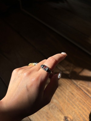 GUCCI / vintage born sky bluer stone  design silver ring.(M)