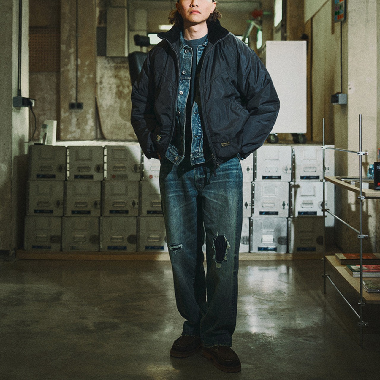 ヴィンテージパッチ フェードデニムパンツ N3539 - 10