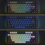 メカニカルキーボード Akko 5075B Plus 75% ANSI ホットスワップ RGB Type-C ワイヤレス Bluetooth ダイヤル ゲーミング