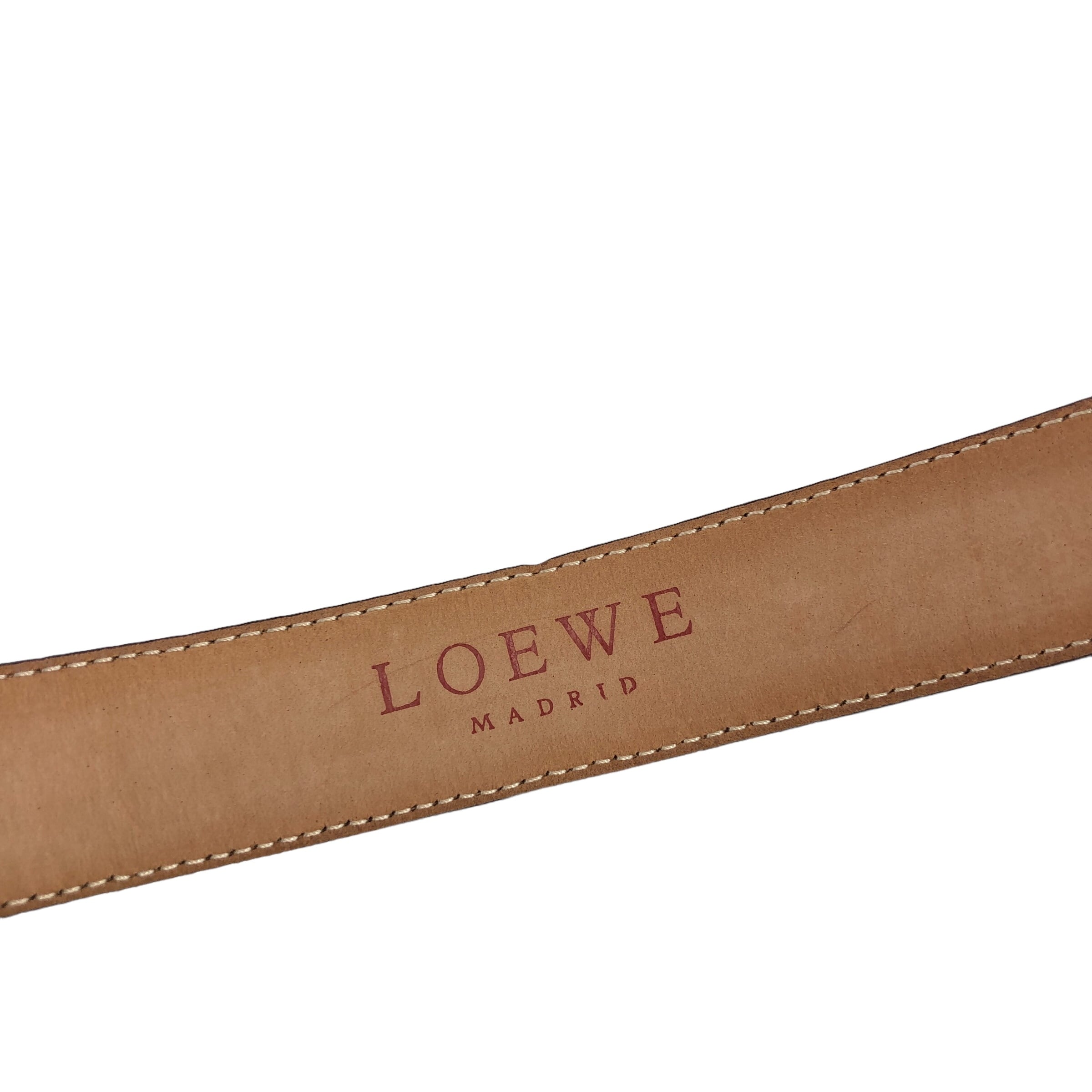 LOEWE ロエベ ベルト ブラウン アナグラム レザー vintage LOEWE ロエベ ベルト ブラウン アナグラム レザー vintage