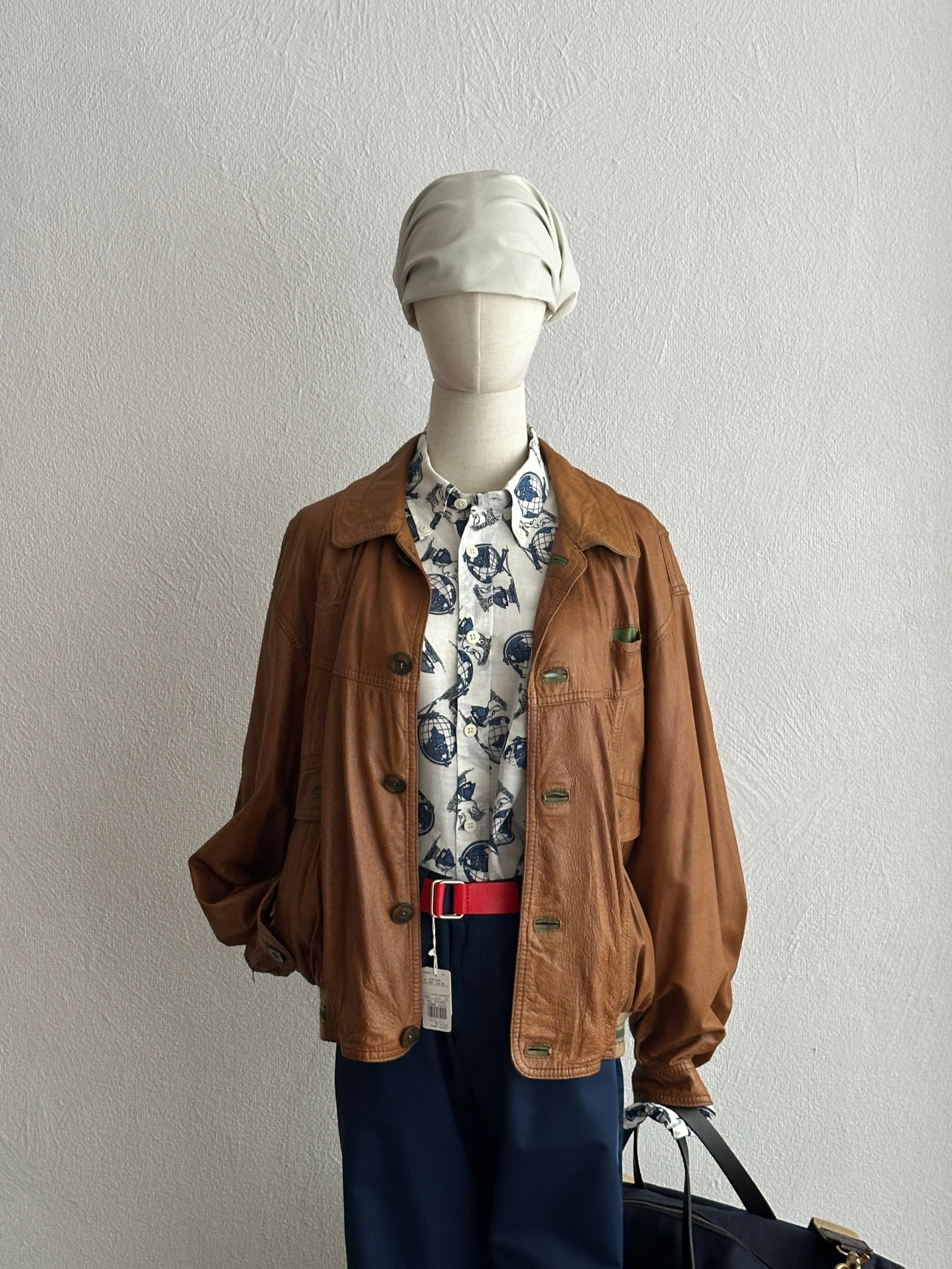 e90's J.C.DE CASTELBAJAC Full Pattern Cotton×Linen Sheer SH | ETRAK
