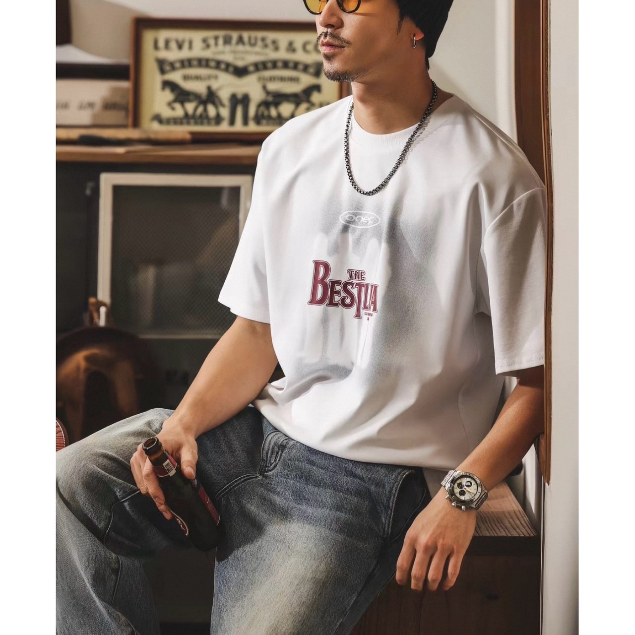 Graphic shadow print t-shirt 1376 - 11