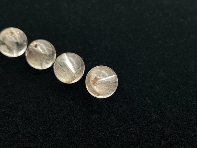 ハンドメイドビーズ素材セット（プラチナルチルクォーツ）