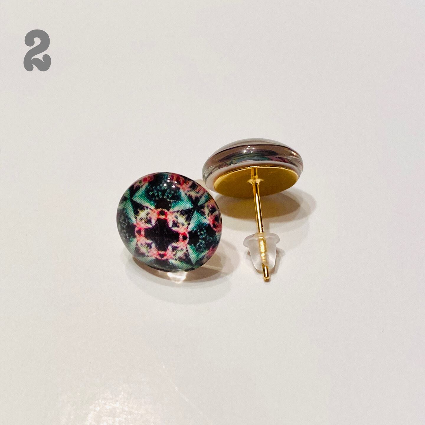 ガラスカボション❤︎ピアス | ジュリブロ