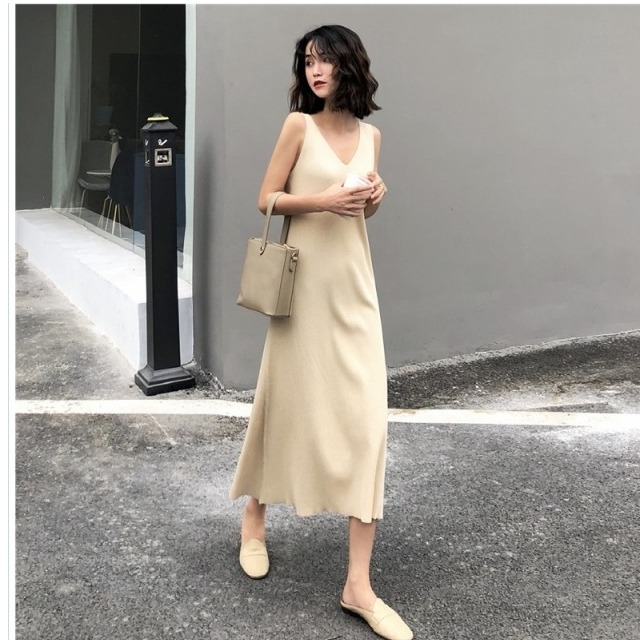 韓国 ファッション レディース ワンピース 夏 春 タイトワンピース ニット ロング丈 体型カバー ノースリーブ 大人可愛い カジュアル 韓 Basecamp49 韓国 ファッション レディース ワンピース 夏 春 タイトワンピース ニット ロング丈 体型カバー ノースリーブ 大人可愛い カジュアル 韓 Basecamp49