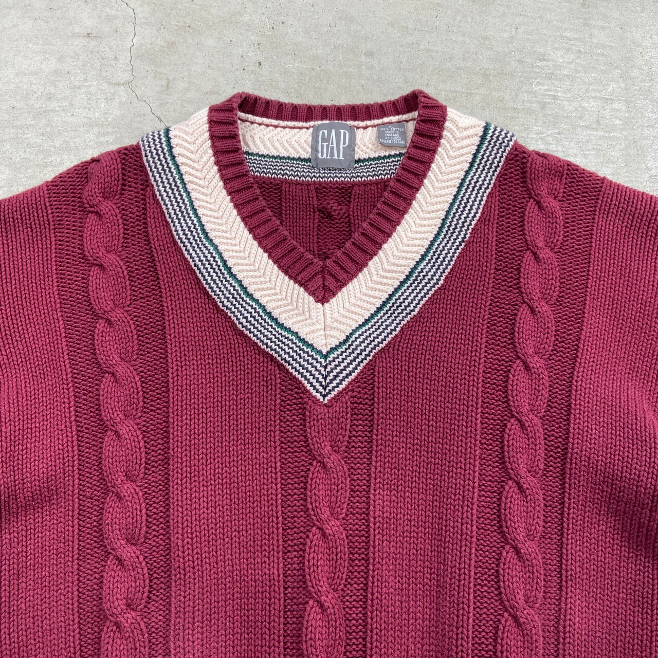 90年代 GAP オールドギャップ コットンニットセーター チルデンニット 