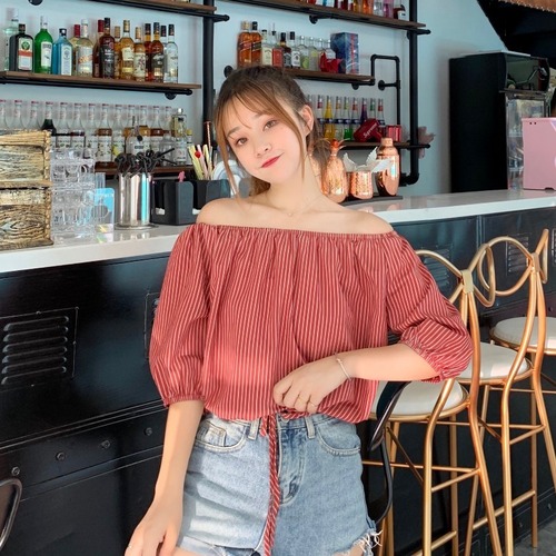 ✞ オフショルスリーブシャツブラウス レトロ ✞ゴスロリ SM ミリ 甘ロリ クラロリ 和ロリ エレガント 黒ロリ 姫ロリ 華ロリ BB-BB1998525