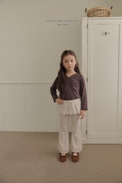 韓国子供服 / 26Autumn / 〖取寄〗Melikey /ドットシャーリングTシャツ / 女子服 *XS~JM*