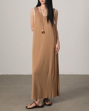 U-neck sleeveless maxi Dress L0070