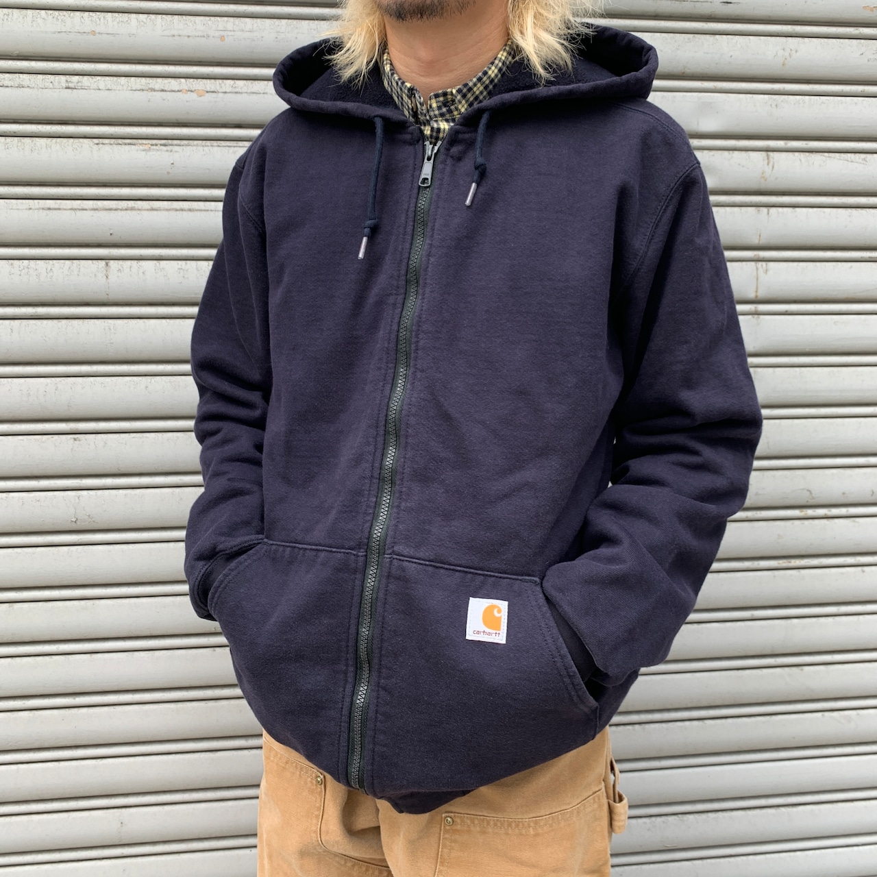 carhartt カーハート ジップパーカー レギュラーフィット ネイビー M