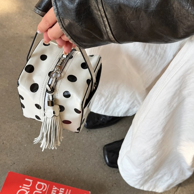 Dot Cube Tassel Mini Bag 01492