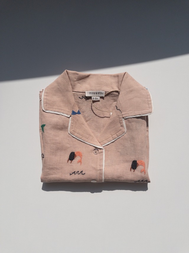 《即納》FISH&KIDS/ ALLOVER EMBROIDERY MERMAID SHIRT