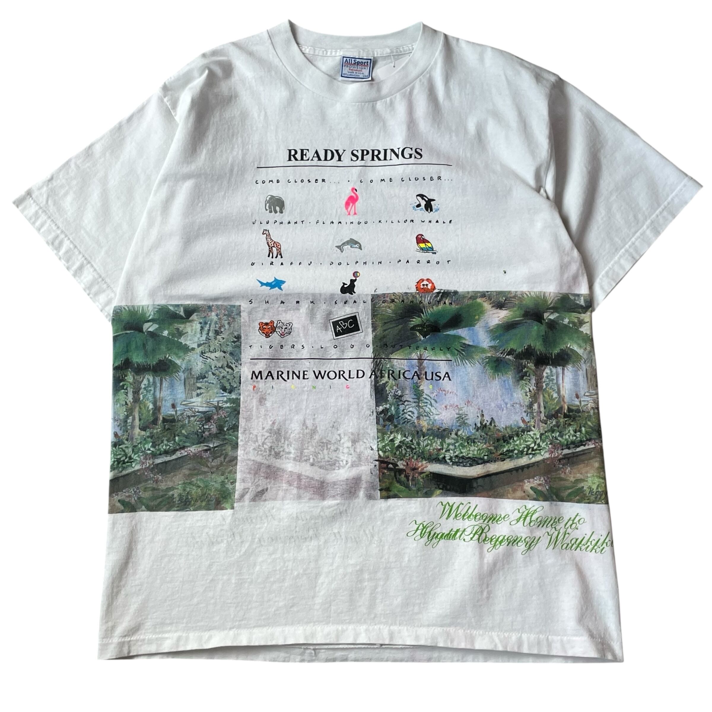 90s MARINE WORLD AFRICA USA "Test print" "両面" T-shirt