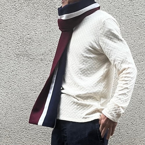 A.E.CLOTHIER/エーイークロージャー　SCHOOL　SCARF　スクールスカーフ　NAVY+WINE