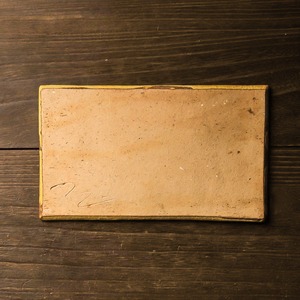 山吹色 長方板皿／吉永哲子