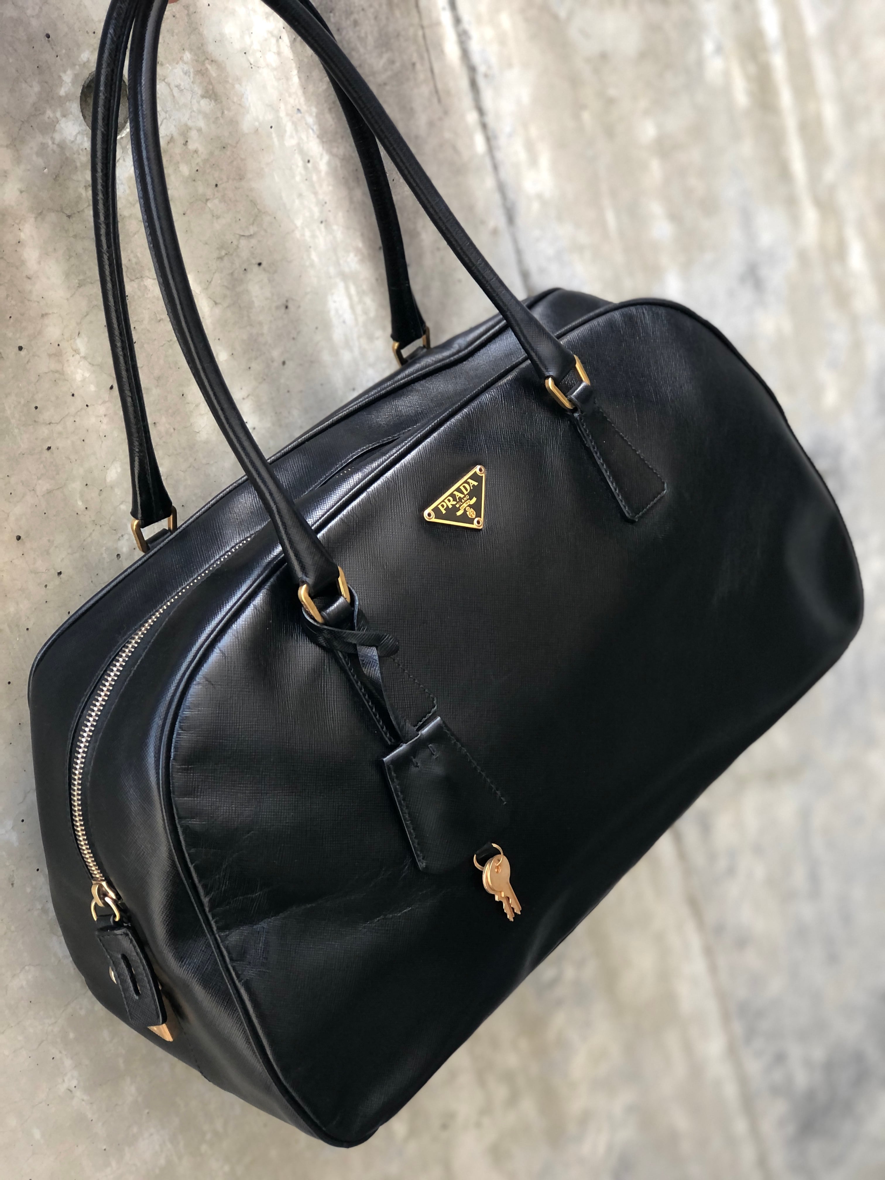 PRADA プラダ　レザーボストンバッグ