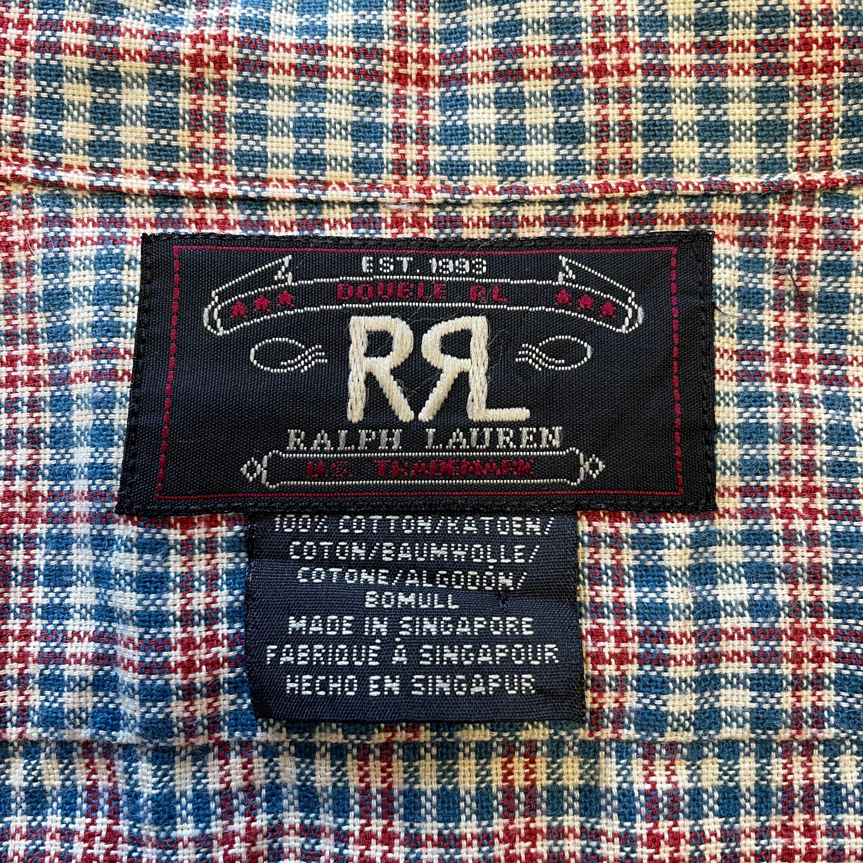90’s RRL L/S box shirt open collar
