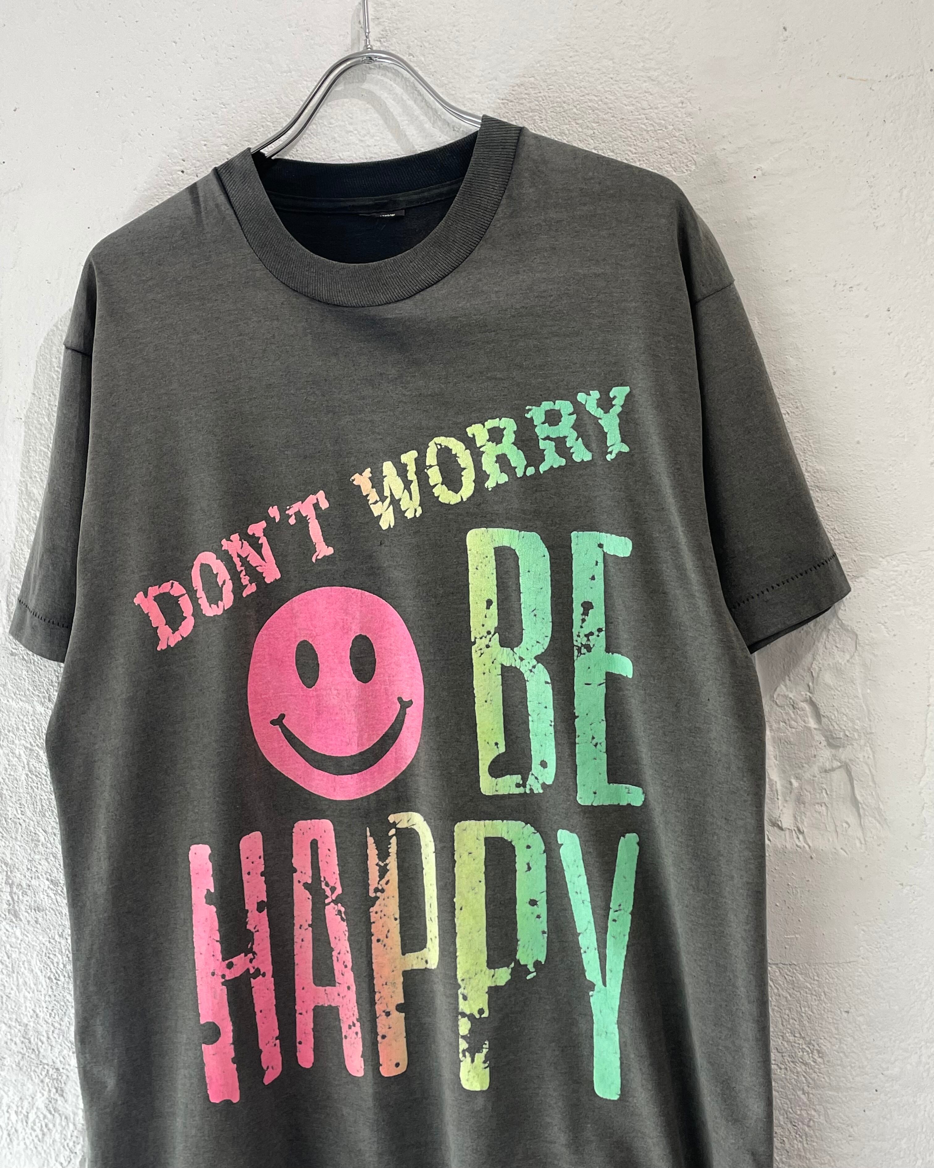 USED "DON'T WORRY BE HAPPY" Rubber Print Tee