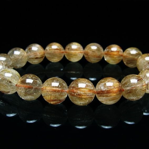 キャッツアイルチルクォーツ ブレスレット 11mm ルチルクォーツ ブレス 一点物 メール便可 [M便 1/10] 111-45901