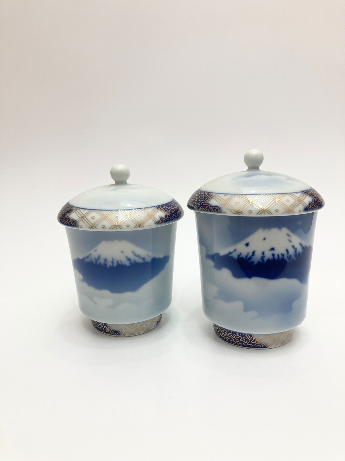 深川製磁】 富士山 珠型組湯呑 | 若林陶器