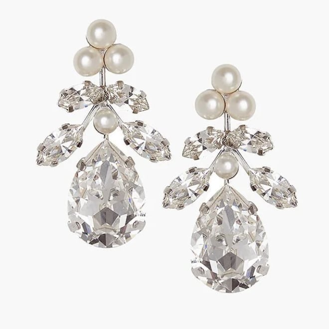 【Elizabeth Bower】Flora Crystal Bridal Drop イヤリング