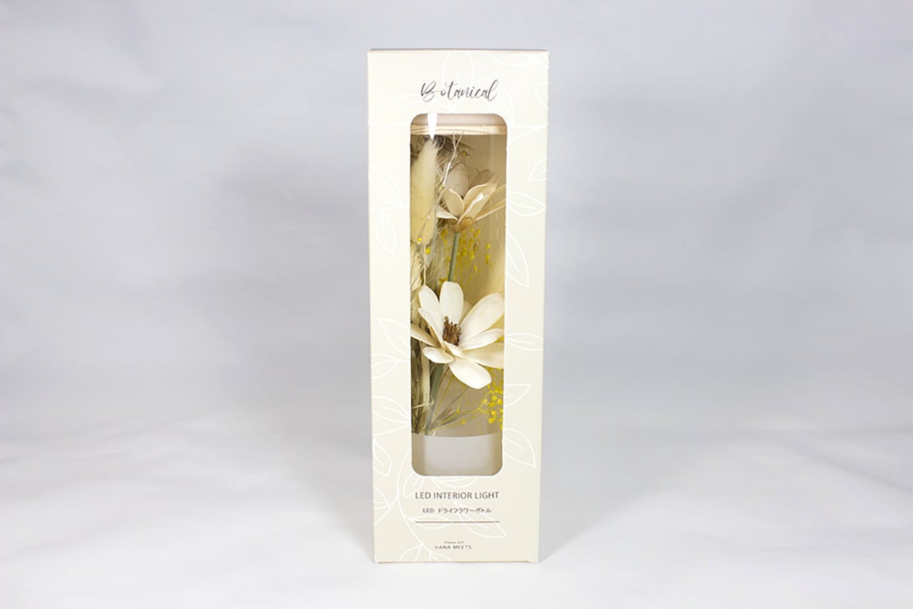 【新品 未使用】フラワー マルチボトル ☆ Rady ☆ ARギフト LEDドライフラワーボトル（ホワイト系） | okucoco(オクココ