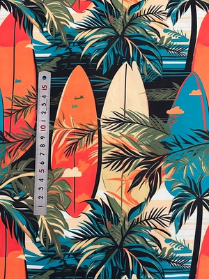 サーフボード柄Bファブリック生地