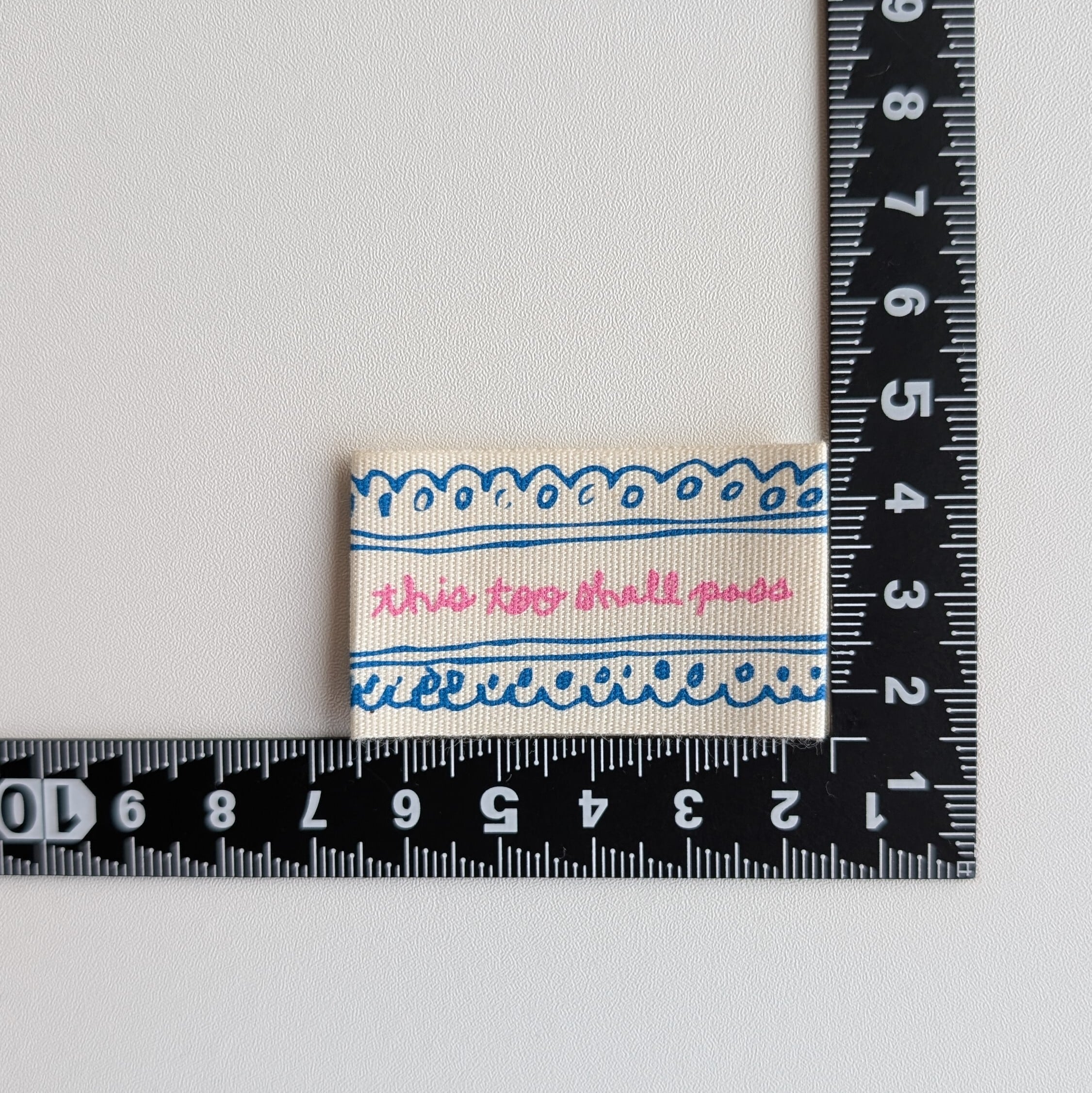 即納》布タグ(this too レースプリント ピンク ブルー) ラベル タグ