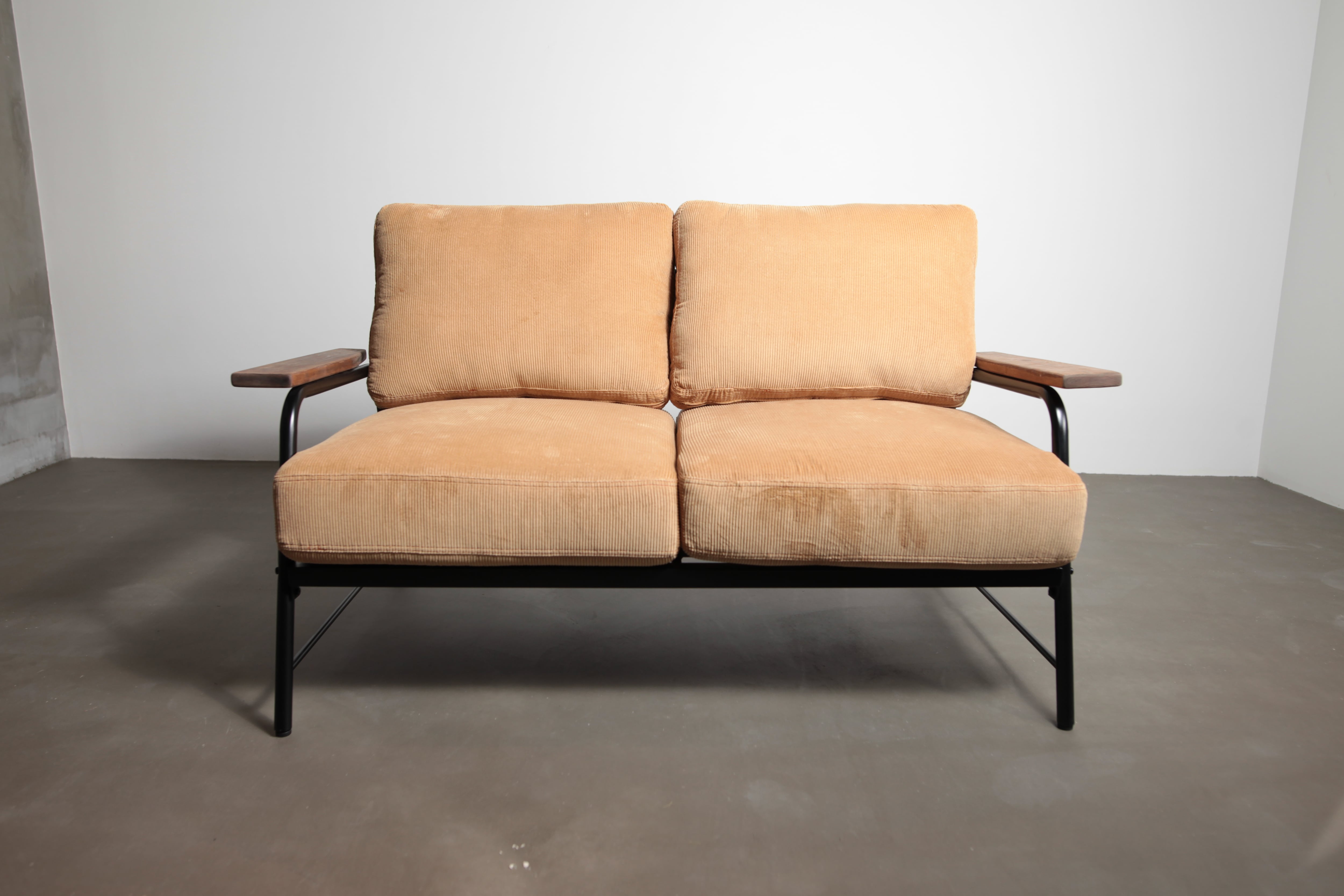 コーデュロイ2Pソファー　男前 コーデュロイ2Pソファー 男前